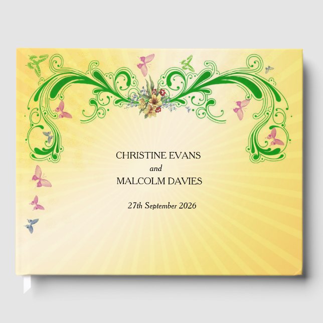 Scrolls and Butterflies Guest Book (Front)