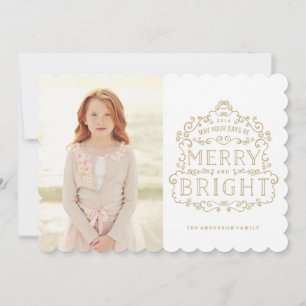 Scrollwork   Holiday Photo Card