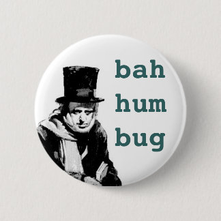scrooge, 6 cm round badge