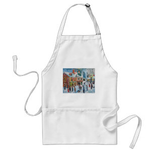 Scrooge A Christmas Carol winter snow scene ghosts Standard Apron