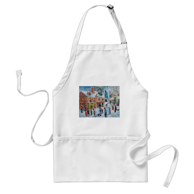 Scrooge A Christmas Carol winter snow scene ghosts Standard Apron (Front)