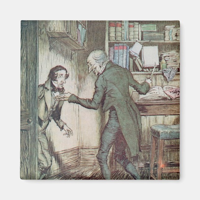 Scrooge and Bob Cratchit Magnet (Front)