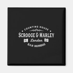 Scrooge and Marley Counting House Christmas Carol  Magnet