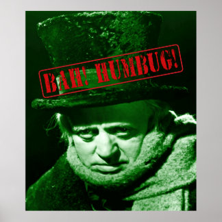 Scrooge Bah Humbug! Poster & Wall Art Design