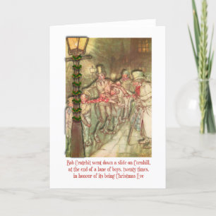Scrooge Charles Dickens Christmas Card
