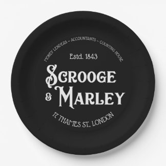 Scrooge & Marley A Christmas Carol Holiday Paper Plate