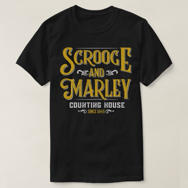 Scrooge & Marley Counting House Christmas  T-Shirt (Design Front)