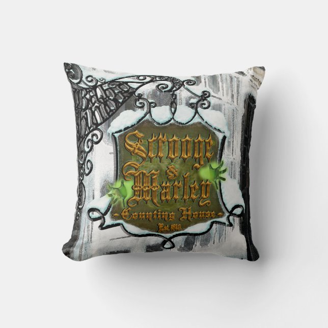 Scrooge&MarleySignScene Cushion (Front)