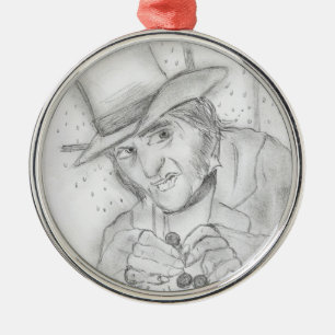 Scrooge Metal Tree Decoration