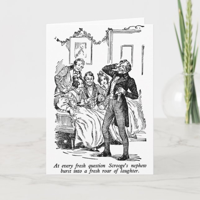 Scrooge's Nephew (with text) Holiday Card (Front)