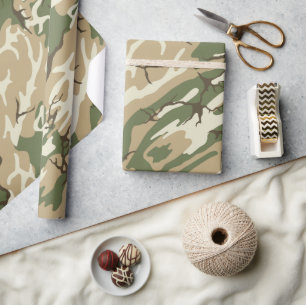 Scrub Camo Wrapping Paper
