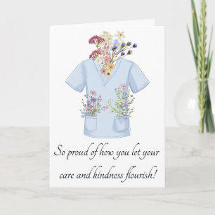 Scrub Floral Greeting Card