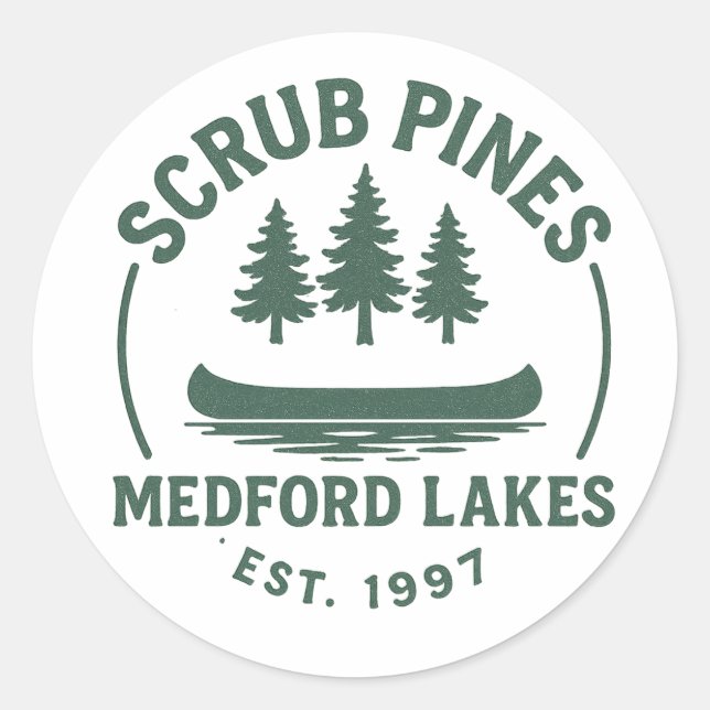 Scrub Pines Sticker green/white (Front)
