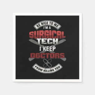 Scrub Surgical Technologist Technician Surgeon Med Napkin