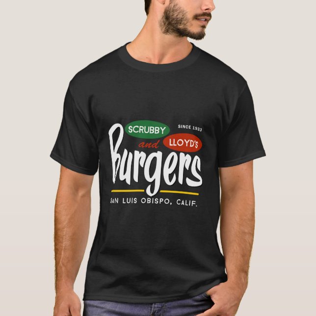 Scrubby Lloyd'S Burgers San Luis Obispo California T-Shirt (Front)