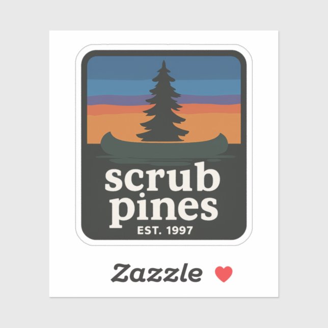 Scrubpines sunset sticker (Sheet)