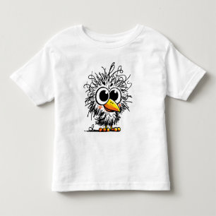 Scruffy Bird: Cute and Funny Art Toddler T-Shirt