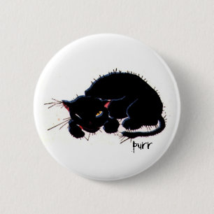 Scruffy Cat 6 Cm Round Badge