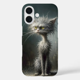 Scruffy City Street Cat iPhone 16 Case