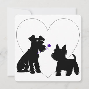 Scruffy Mutt Romance Tic Tac Toe Valentine's Card