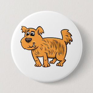 Scruffy Orange Puppy Dog 7.5 Cm Round Badge