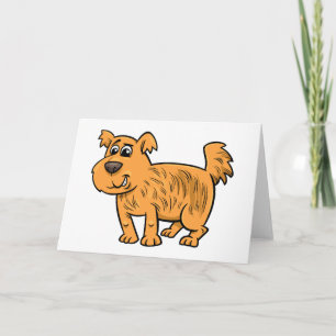 Scruffy Orange Puppy Dog Card