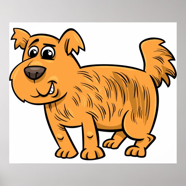 Scruffy Orange Puppy Dog Poster (Front)