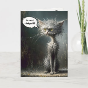 Scruffy Street Cat for Birthday Humour Card