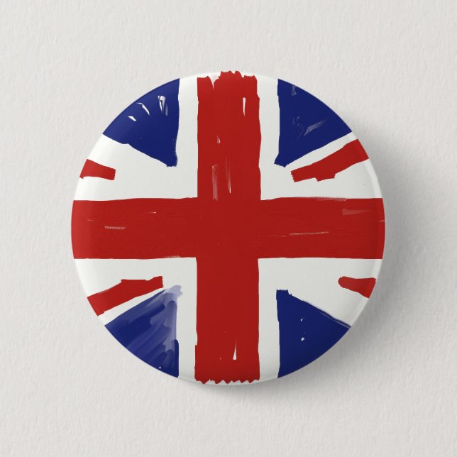 Scruffy Union Jack 6 Cm Round Badge (Front)