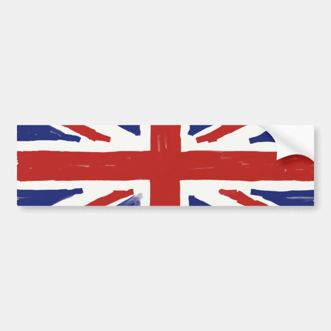 Scruffy Union Jack Bumper Sticker (Front)