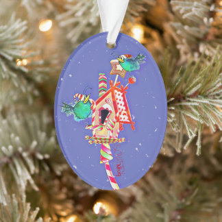 ScruffyMugArtGallery Oval Christmas Ornament