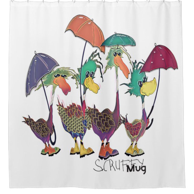ScruffyMugArtGallery Shower Curtain (Front)