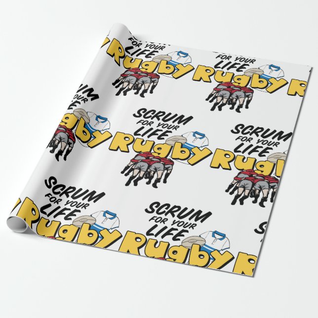 Scrum For Your Life Wrapping Paper (Unrolled)
