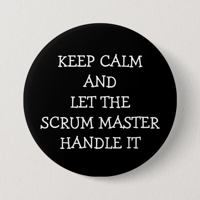 Scrum Master 7.5 Cm Round Badge (Front)