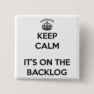 Scrum Master Backlog 15 Cm Square Badge
