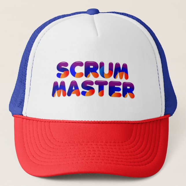 Scrum Master Coloured Glass Trucker Hat (Front)