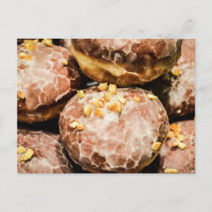 Scrumptious Nutty Glazed Doughnuts Postcard