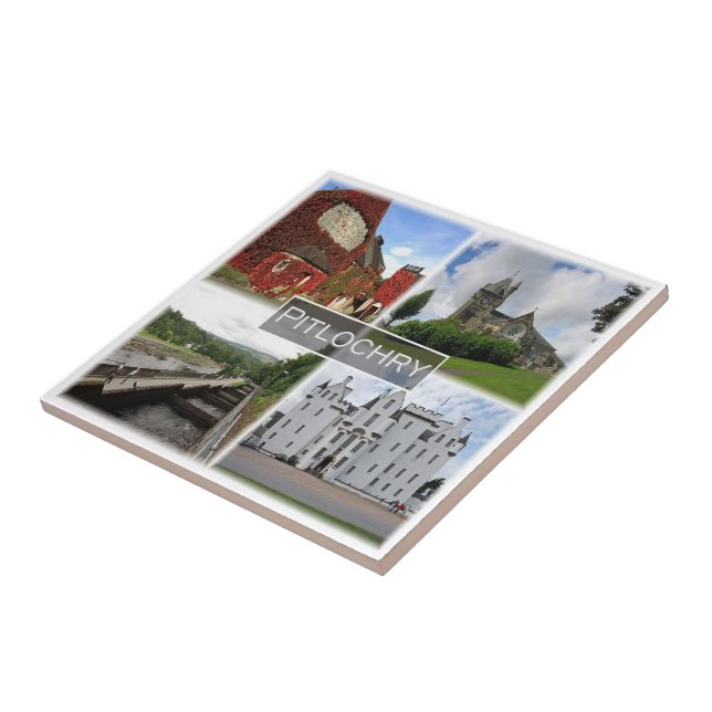 SCT008 PITLOCHRY, Scotland, Ceramic Tile (Side)