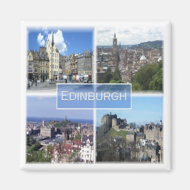 SCT011 EDINBURGH, Scotland, Fridge Magnet (Front)
