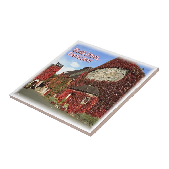 SCT012 PITLOCHRY Blair Athol Distillery Scotland,  Ceramic Tile (Side)