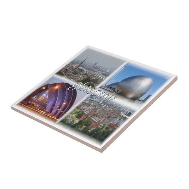 SCT014 GLASGOW, Scotland, Ceramic Tile (Side)