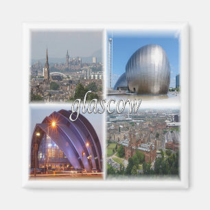 SCT014 GLASGOW, Scotland, Fridge Magnet