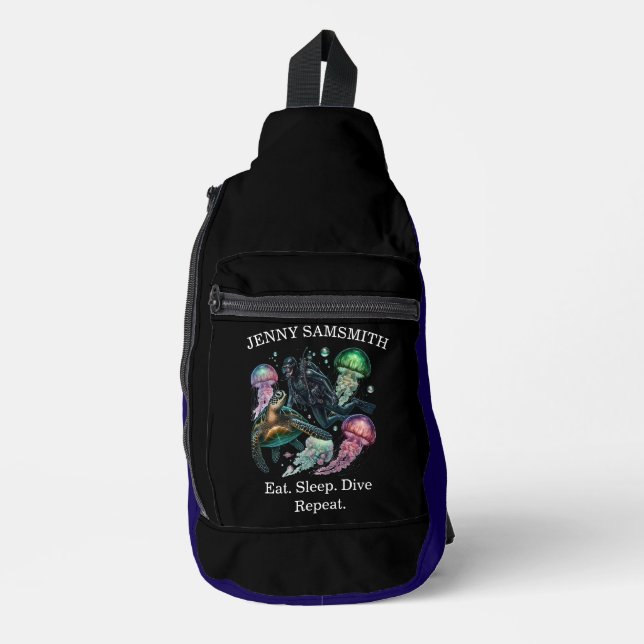 Scuba Bliss: Dive into Adventure! Sling Bag (Front)