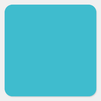 Scuba Blue Teal Trend Colour Background Square Sticker