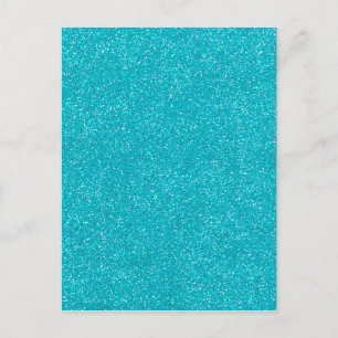 Scuba Blue with fine Glitter Postcard
