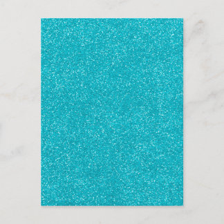 Scuba Blue with fine Glitter Postcard