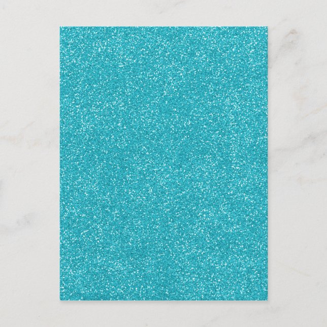 Scuba Blue with fine Glitter Postcard (Front)