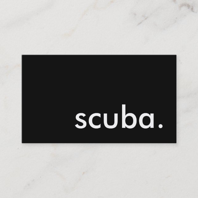 scuba. business card (Front)