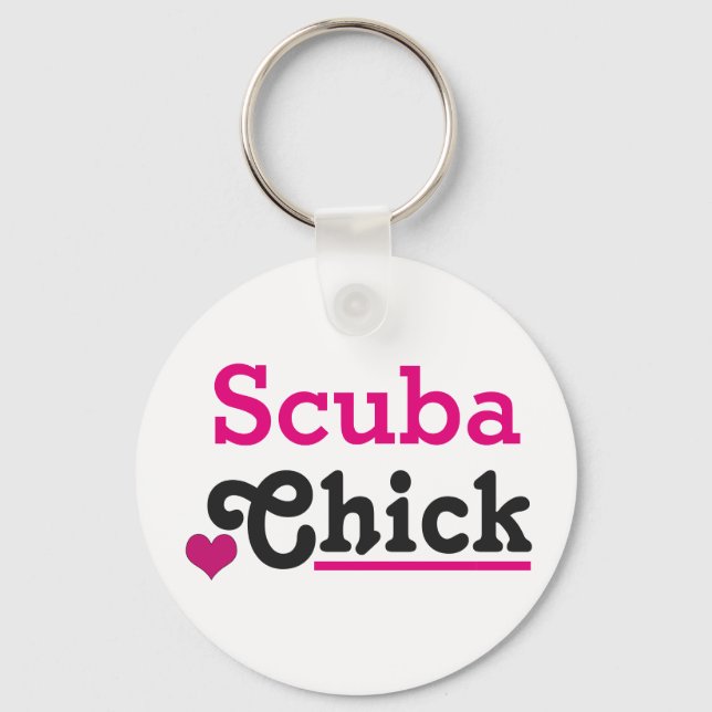 Scuba Chick Key Ring (Front)