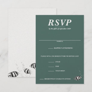 Scuba Couple Food Choices RSVP Card